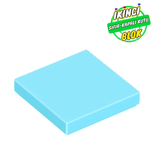 LEGO® Tile 2 x 2 with Groove Orta Azur Sıfır