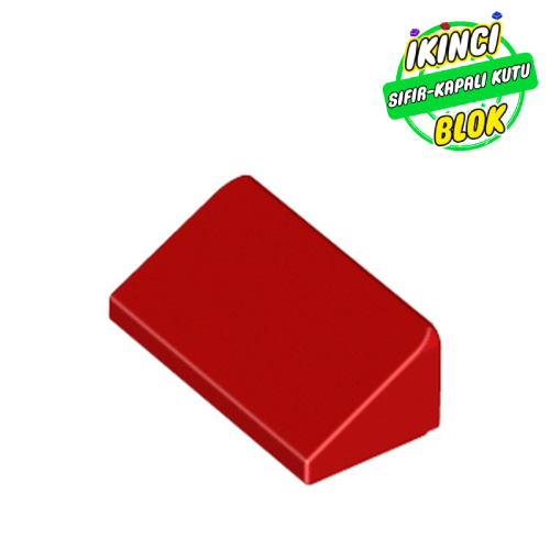 LEGO® 1 x 2 x 2/3 30 Derece Eğimli Parça Kırmızı Sıfır