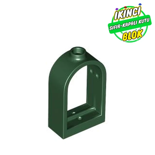 LEGO® Window 1 x 2 x 2 2/3 with Rounded Top Koyu Yeşil Sıfır