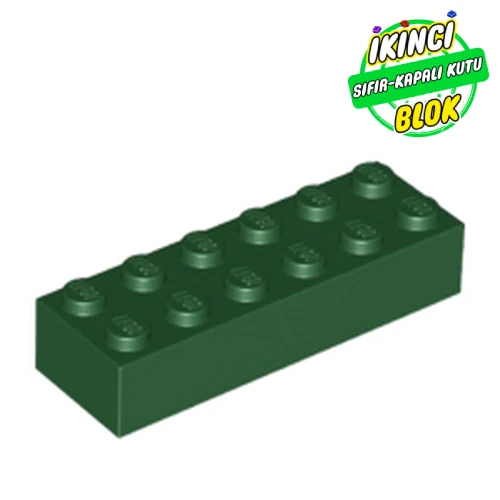 LEGO® Brick 2 x 6 Koyu Yeşil Sıfır