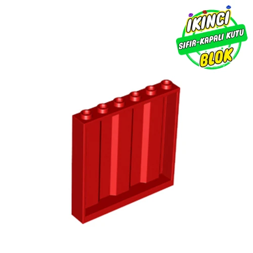 LEGO® Panel 1 x 6 x 5 [Vertical Corrugated] Kırmızı Sıfır