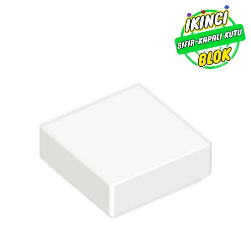 LEGO® Tile 1 x 1 with Groove Beyaz Sıfır