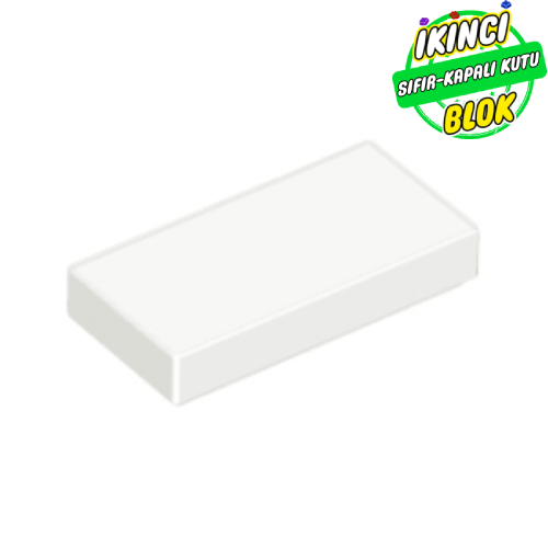 LEGO® 1 x 2 Düz Plaka Beyaz Sıfır