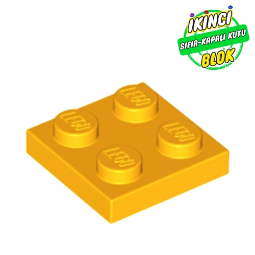 LEGO® 2 x 2 Plaka Parlak Açık Turuncu Sıfır