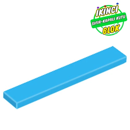 LEGO® Tile 1 x 6 with Groove Koyu Azur Sıfır