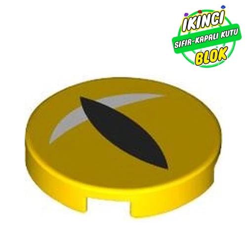 LEGO® Tile Round 2 x 2 with Black Animal Eye print Sarı Sıfır