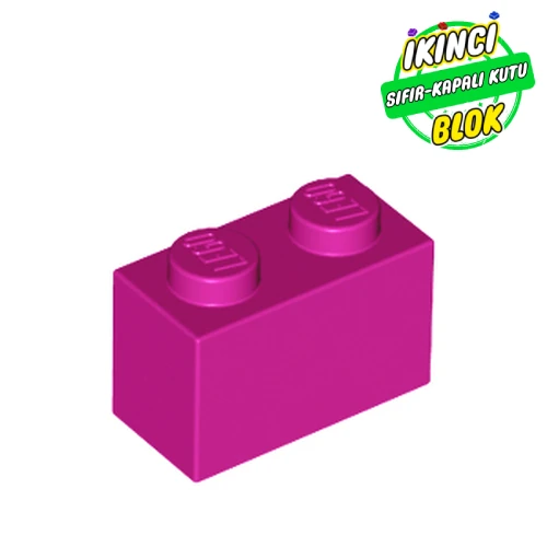 LEGO® Brick 1 x 2 Macenta Sıfır