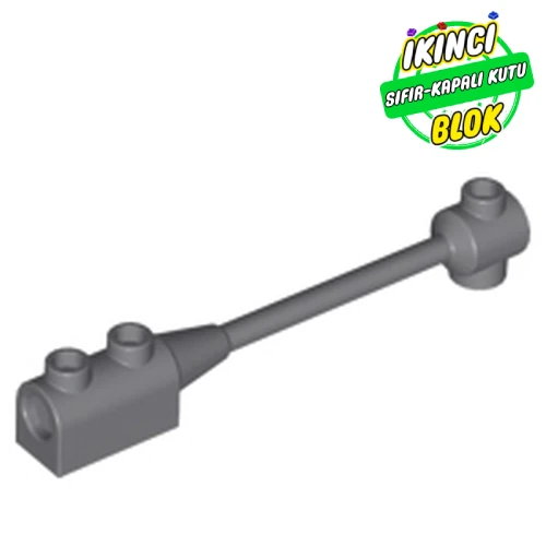 LEGO® Bar 1 x 8 with Brick 1 x 2 Curved Top End (Axle Holder Inside Small End) Koyu Mavimsi Gri Sıfır