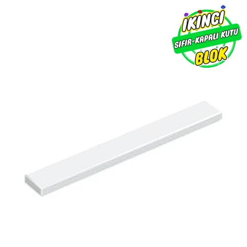 LEGO® Tile 1 x 8 with Groove Beyaz Sıfır
