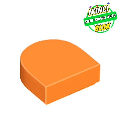 LEGO® Tile Round 1 x 1 Half Circle Turuncu Sıfır