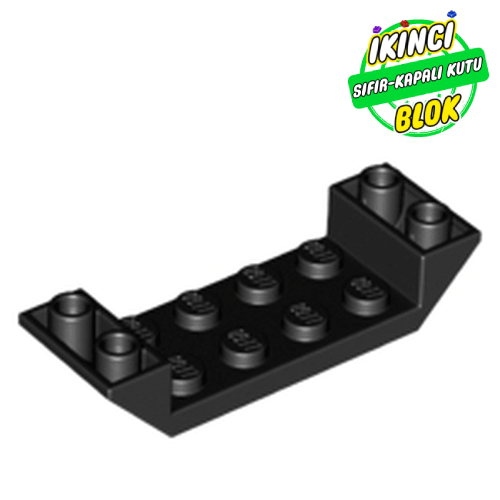 LEGO® 6 x 2 Eğimli Parça 2 x 4 Kesik Yapı Ters Yönlü Siyah Sıfır