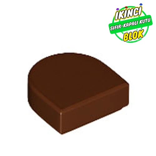 LEGO® Tile Round 1 x 1 Half Circle Kırmızımsı Kahverengi Sıfır