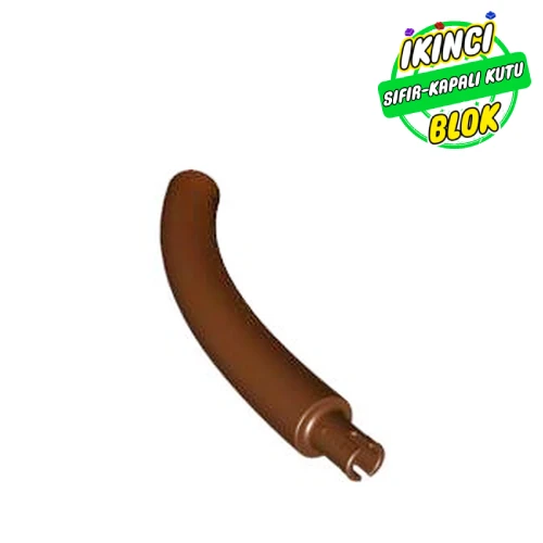 LEGO® Animal Body Part / Plant, Tail / Neck / Branch / Trunk, Middle Section with Pin, Round Pin Hole Kırmızımsı Kahverengi Sıfır
