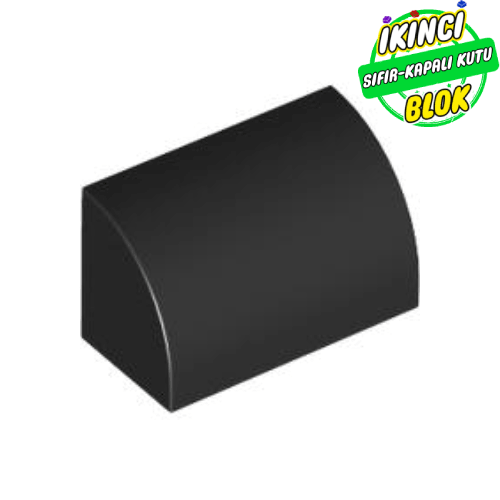 LEGO® 1 x 2 Alt Stud Bağlantılı Eğimli Tuğla Siyah Sıfır
