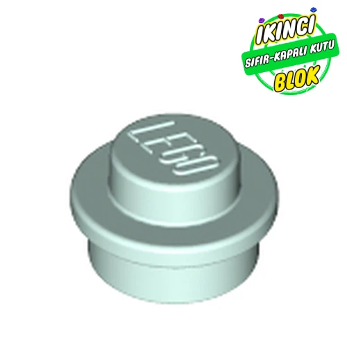 LEGO® Plate Round 1 x 1 with Solid Stud Açık Akuamarin Sıfır