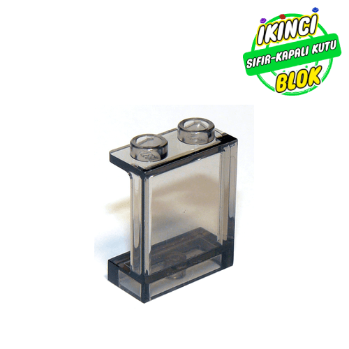 LEGO® 1 x 2 x 2 Yan destekli Panel Şefaf Brown Sıfır