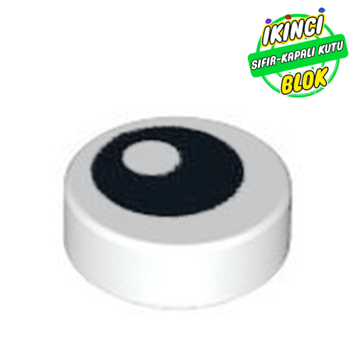 LEGO® 1 x 1 Siyah Göz Beyaz Sıfır