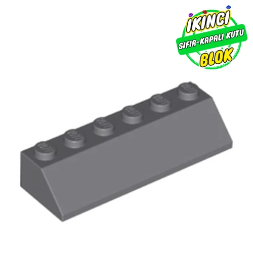 LEGO® Slope 45° 2 x 6 Koyu Mavimsi Gri Sıfır