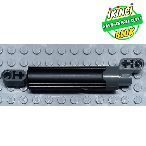 LEGO® Technic Linear Actuator with Dark Bluish Gray Ends Tip 2 Siyah Sıfır
