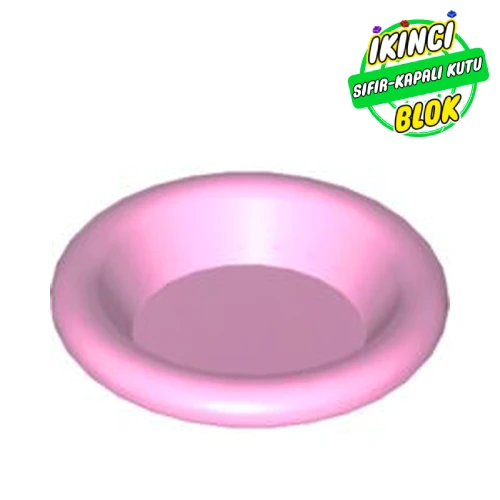 LEGO® Equipment Dish / Plate / Bowl 3 x 3 [Plain] Parlak Pembe Sıfır