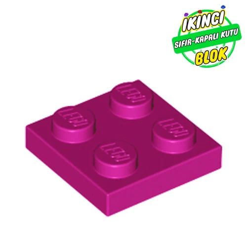 LEGO® Plate 2 x 2 Macenta Sıfır