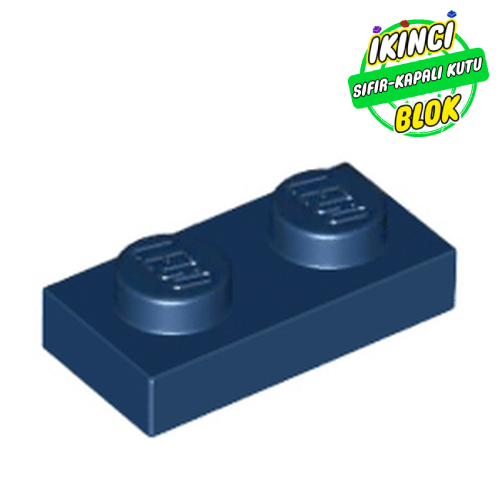 LEGO® 1 x 2 Plaka Koyu Mavi Sıfır