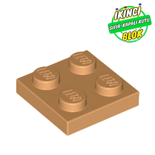 LEGO® Plate 2 x 2 Orta Nugat Sıfır