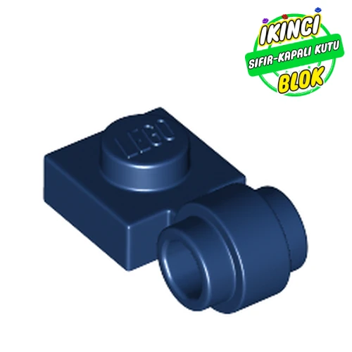 LEGO® Plate Special 1 x 1 with Clip Light, Bar Hole [Thick Ring] Koyu Mavi Sıfır