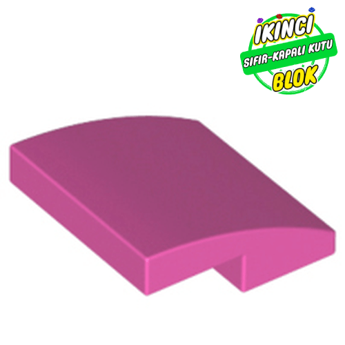 LEGO® 2 x 2 x 2/3 Eğimli Parça Koyu Pembe Sıfır