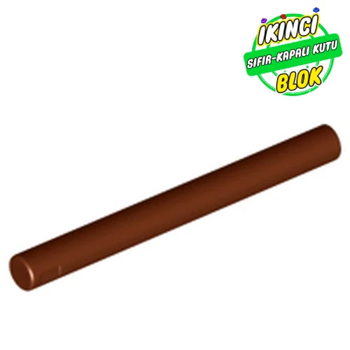 LEGO® Bar 4L (Lightsaber Blade / Wand) Kırmızımsı Kahverengi Sıfır