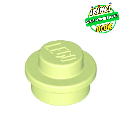 LEGO® Plate Round 1 x 1 with Solid Stud Sarımsı Yeşil Sıfır