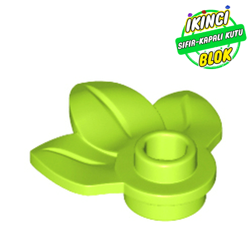 LEGO® 1 x 1 3 Yapraklı Yaprak Limon Yeşili Sıfır