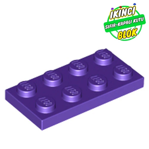 LEGO® Plate 2 x 4 Koyu Mor Sıfır