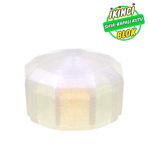 LEGO® Plate Special 8-Sided Crystal/Gem 1 x 1 x 2/3 Opal Şeffaf Sıfır