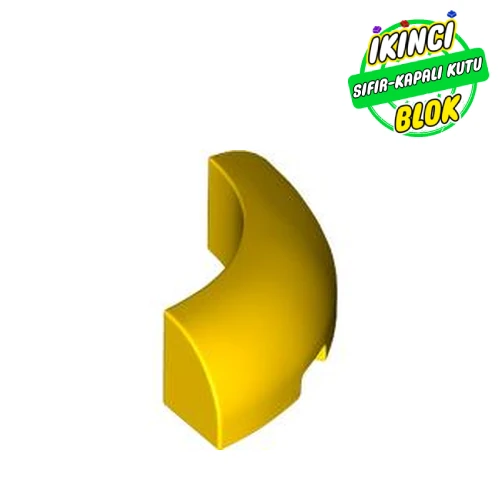 LEGO® Brick Round Corner 3 x 3 x 1 No Studs Sarı Sıfır