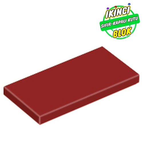 LEGO® Tile 2 x 4 with Groove Koyu Kırmızı Sıfır