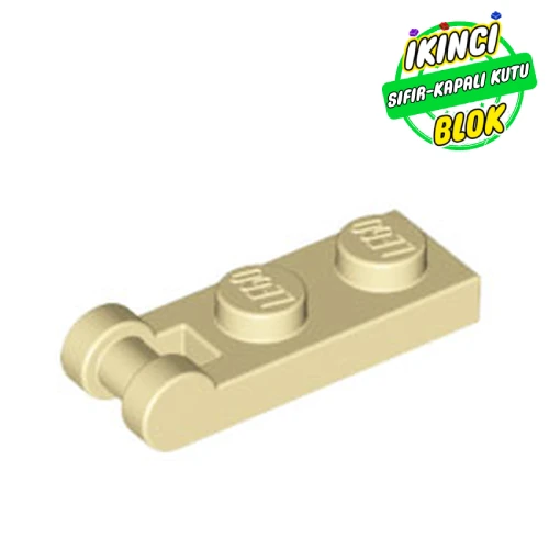 LEGO® Plate Special 1 x 2 with Handle on End [Closed Ends] Bej Sıfır