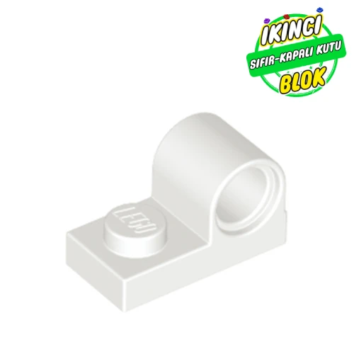 LEGO® Plate Special 1 x 2 with Pin Hole on Top Beyaz Sıfır