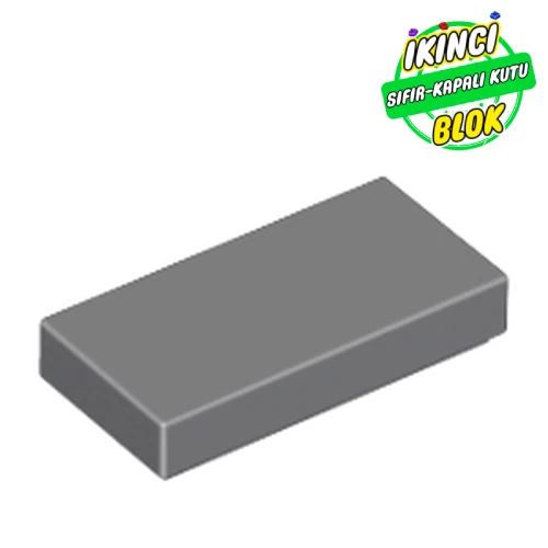LEGO® Tile 1 x 2 with Groove Koyu Mavimsi Gri Sıfır