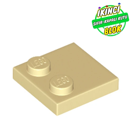 LEGO® Plate Special 2 x 2 with Only 2 studs Bej Sıfır