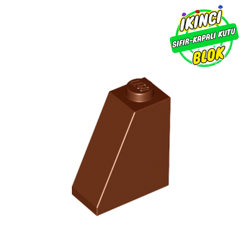 LEGO® 2 x 1 x 2 65 Derece Eğimli Parça Kızıl Kahverengi Sıfır