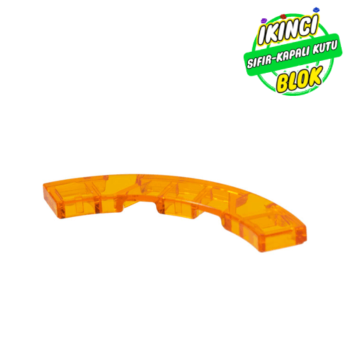 LEGO® 4 x 4 Kavisli Düz Plaka Şeffaf Turuncu Sıfır