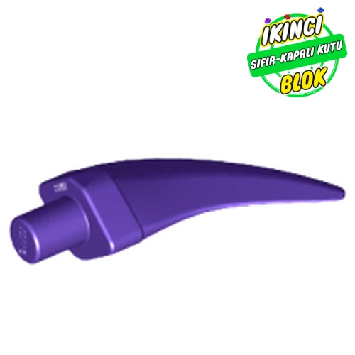 LEGO® Animal Body Part, Barb / Claw / Tooth / Talon / Horn, Medium Koyu Mor Sıfır