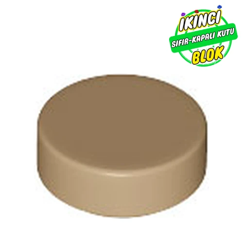 LEGO® Tile Round 1 x 1 Koyu Bej Sıfır