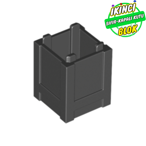 LEGO® 2 x 2 x 2 Üstü Açık Hazne Siyah Sıfır