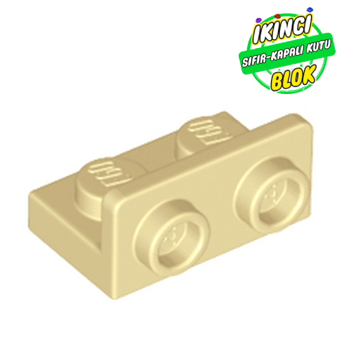 LEGO® 1 x 2 Braket Ters 1 x 2 Bağlantılı Bej Sıfır