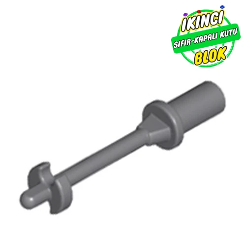 LEGO® Bar 3L with Handle, Stop Ring and Side Stops (Minifig Ski Pole) Koyu Mavimsi Gri Sıfır