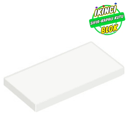 LEGO® Tile 2 x 4 with Groove Beyaz Sıfır