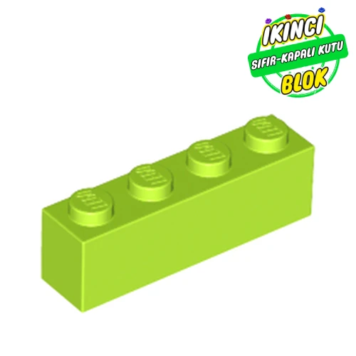 LEGO® Brick 1 x 4 Limon Yeşili Sıfır