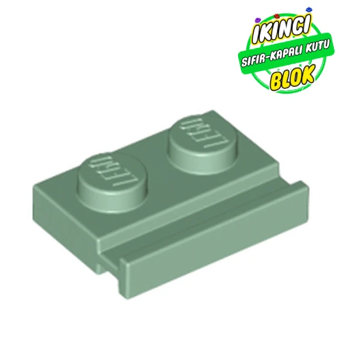 LEGO® Plate Special 1 x 2 with Door Rail Kum Yeşili Sıfır
